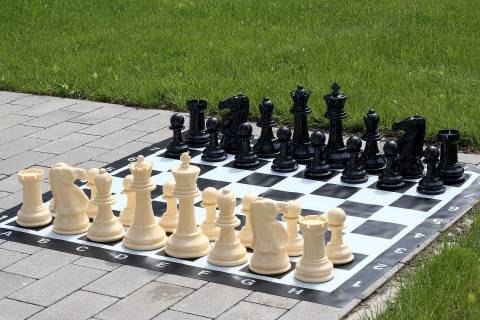 Zestaw szachów ogrodowych plenerowych XXL dla seniora król 20 cm